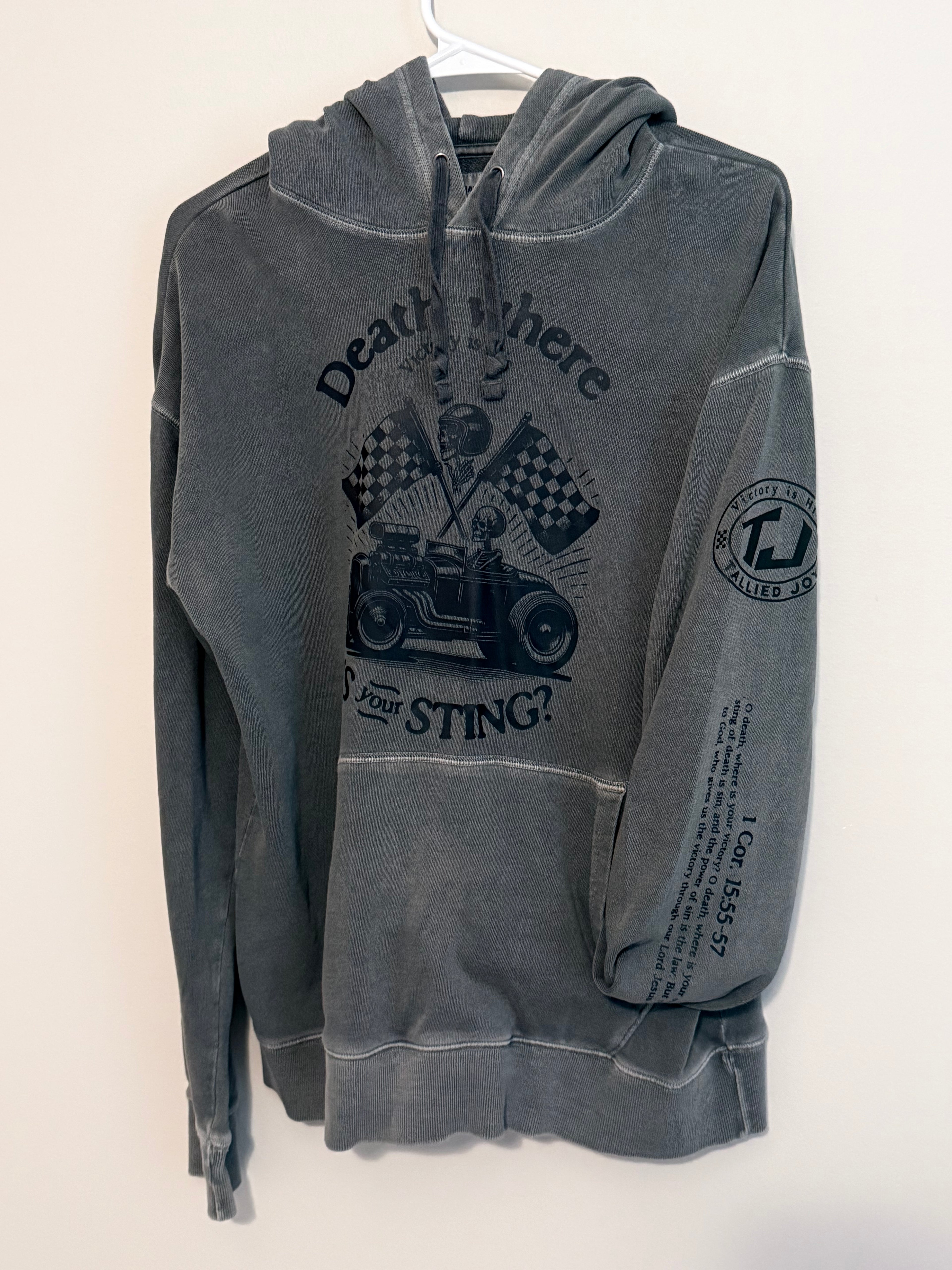 Redeemed Gray Death Where is Your Sting Hoodie