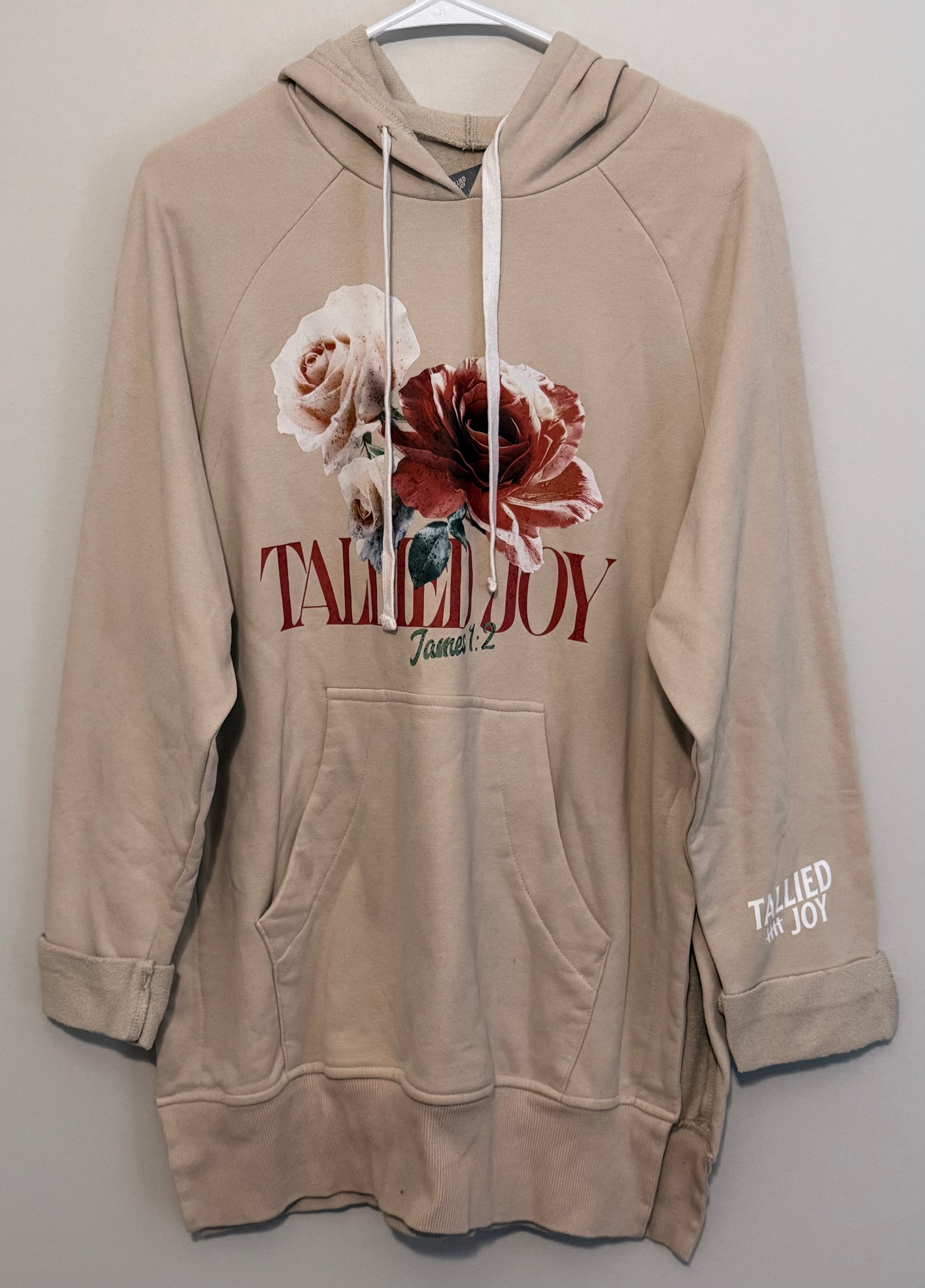Redeemed Oatmeal Tallied Joy Hoodie