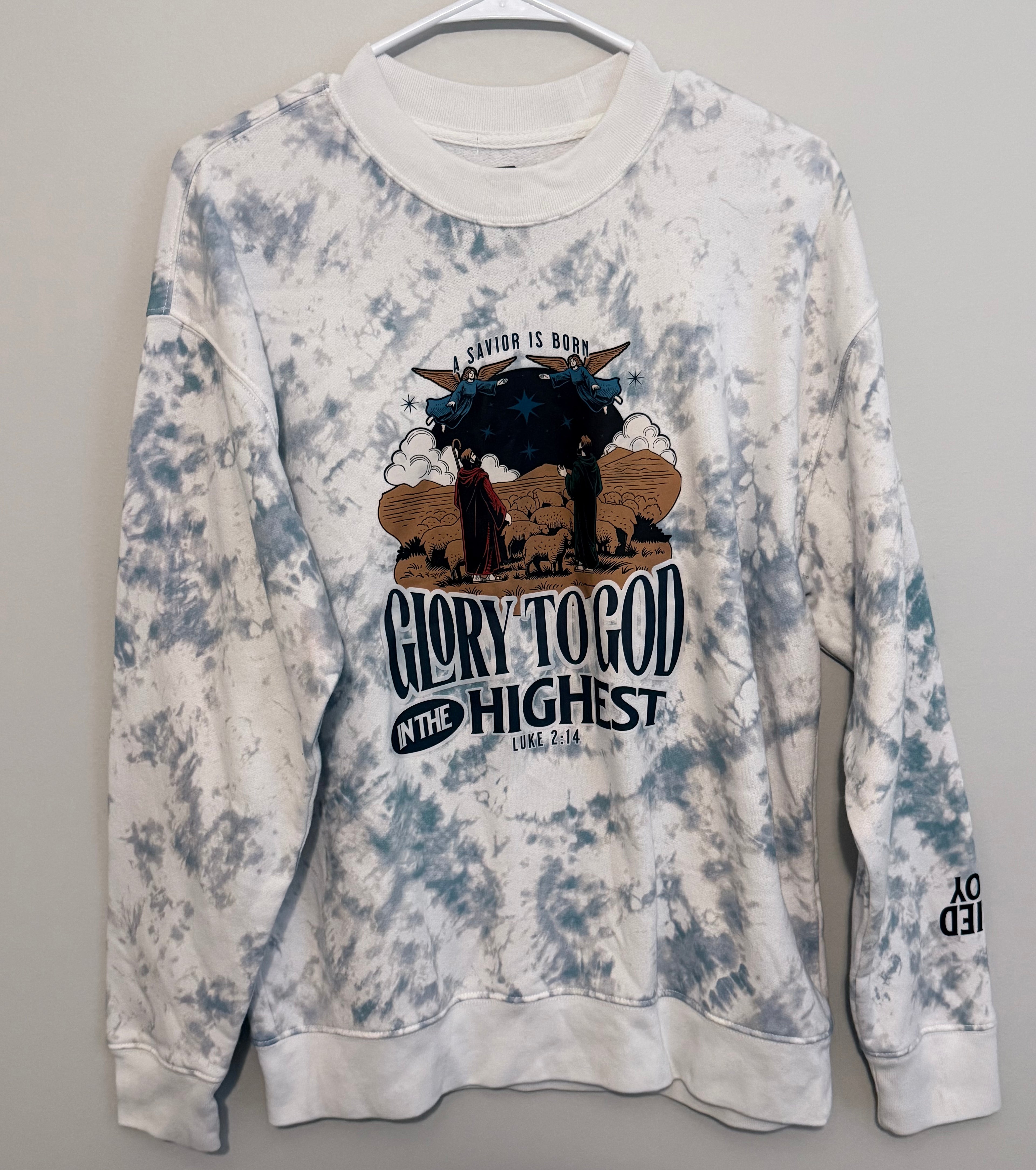 Redeemed Tie Dye Glory to God Crew Neck