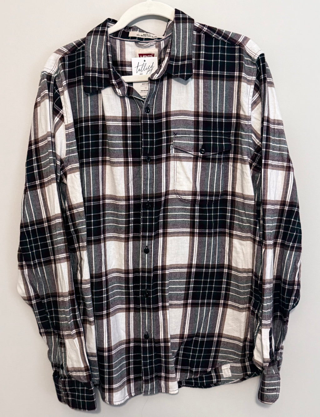 Redeemed Levi's Plaid Jesus is The Reason Button Up