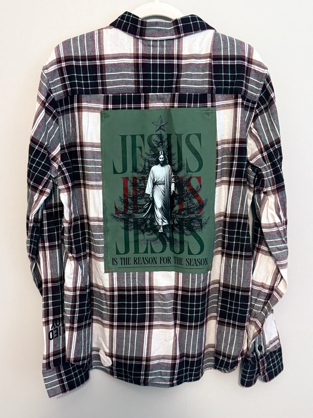 Redeemed Levi's Plaid Jesus is The Reason Button Up