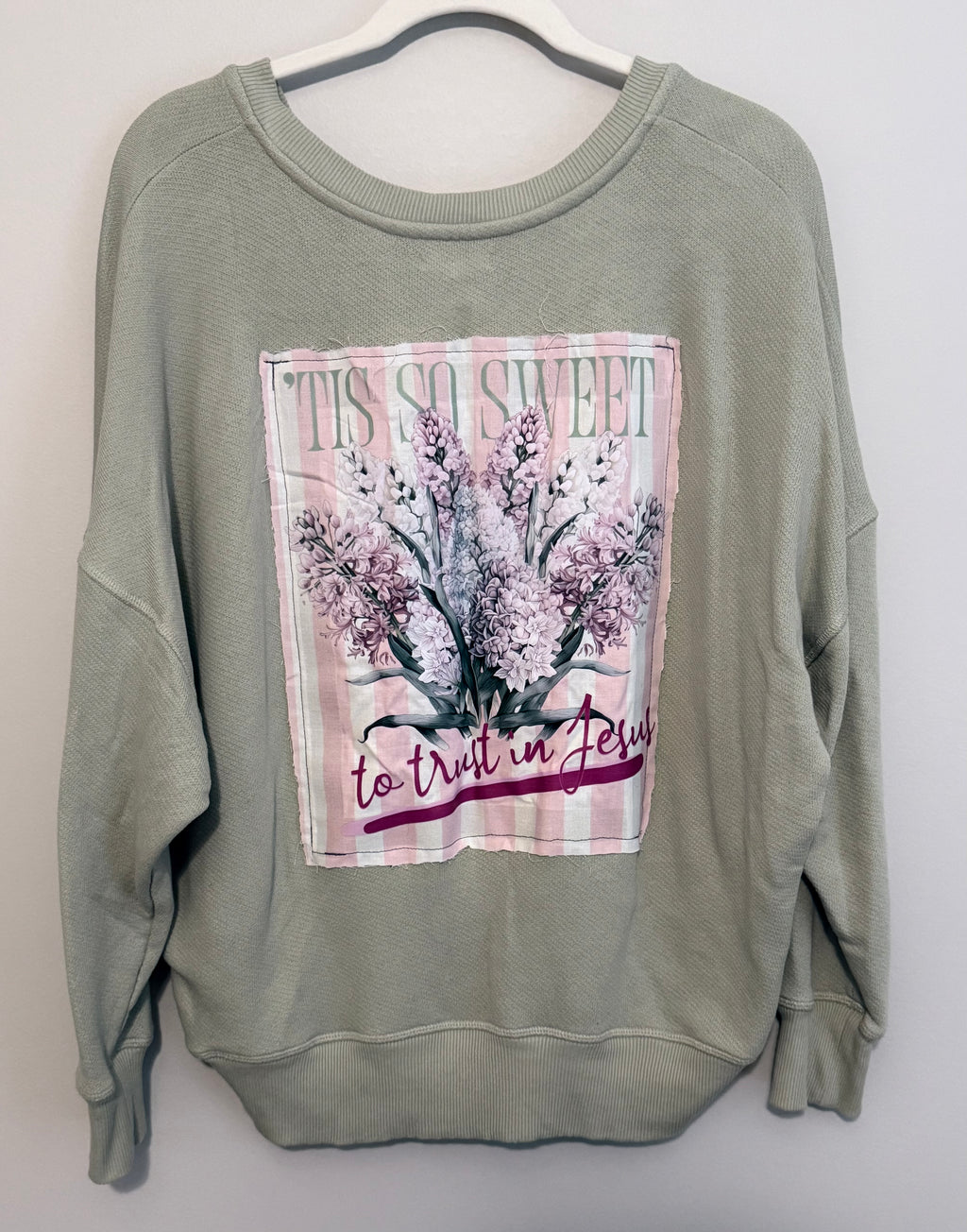 Redeemed Light Green 'Tis So Sweet 1/4 Button Up Crew Neck